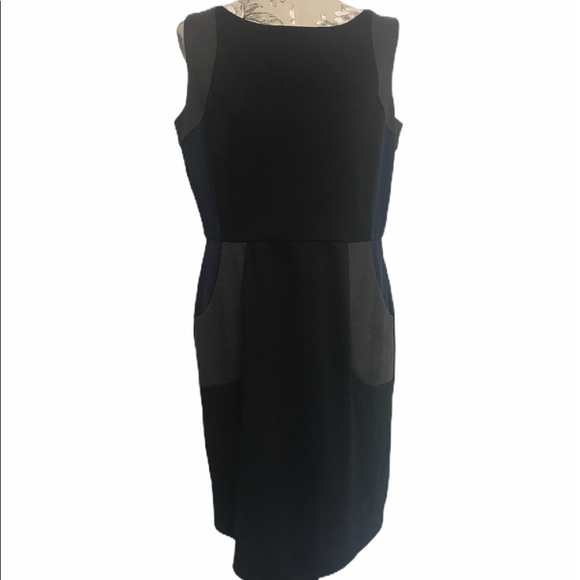 DANA Buchman Black Gray Navy Dress 12 - Picture 1 of 6